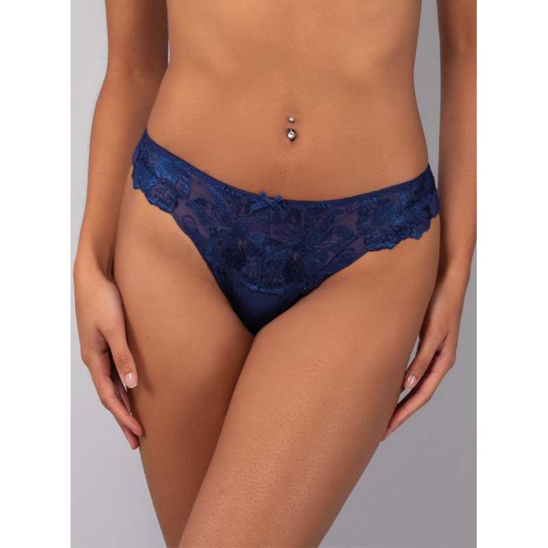 Brazilian brief with lace in trendy color