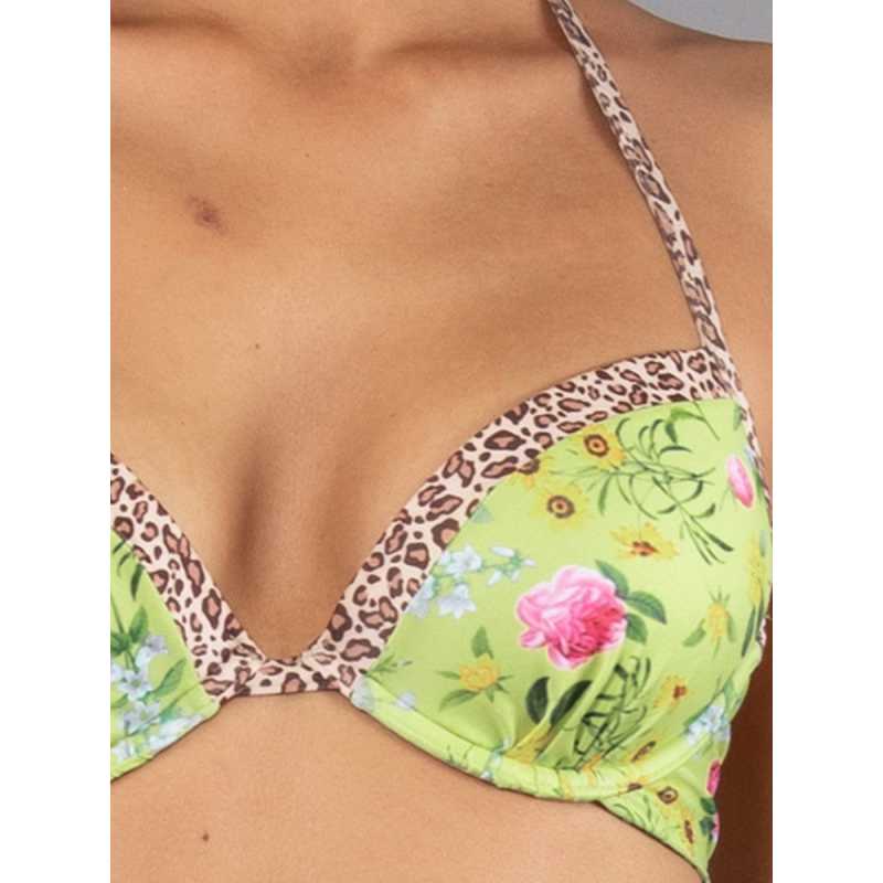Floral animal print bikini