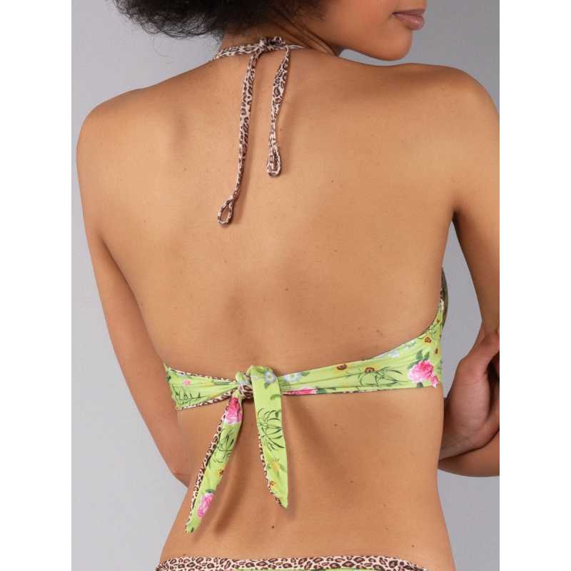 Floral animal print bikini