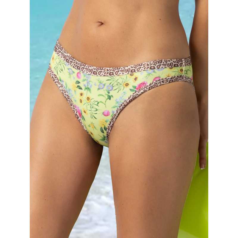 Floral animal print bikini