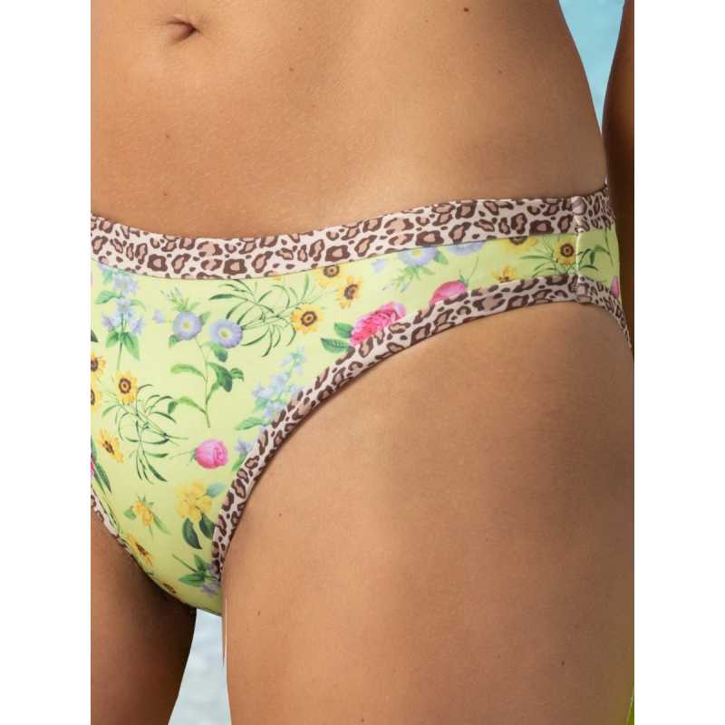 Floral animal print bikini