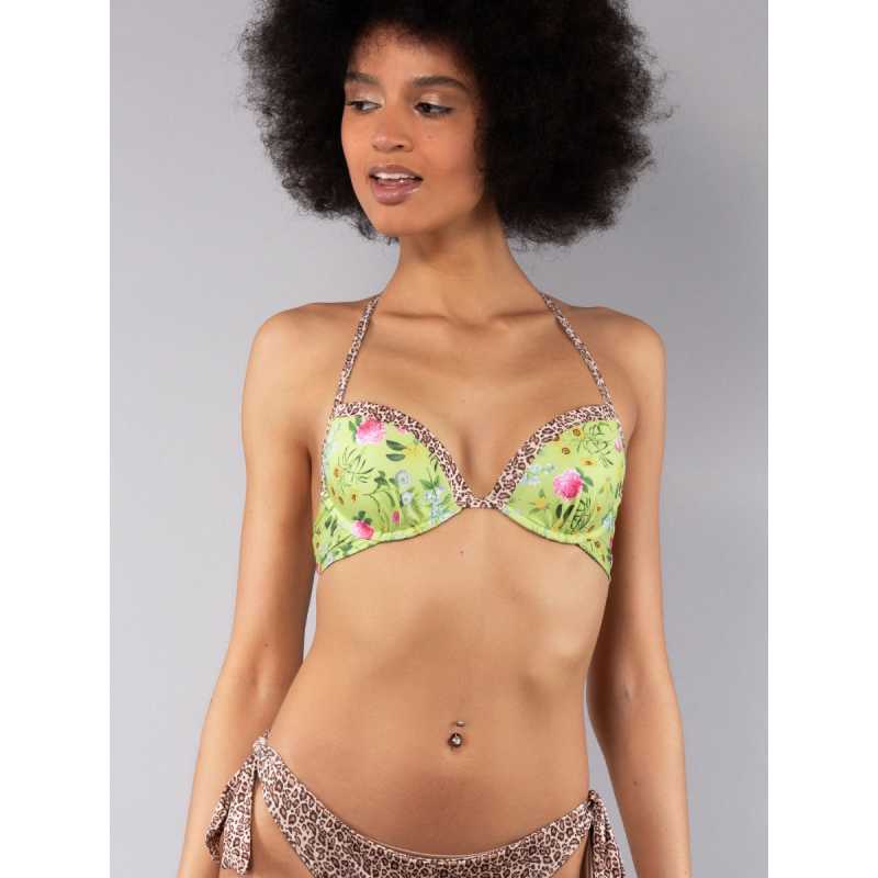 Floral animal print bikini