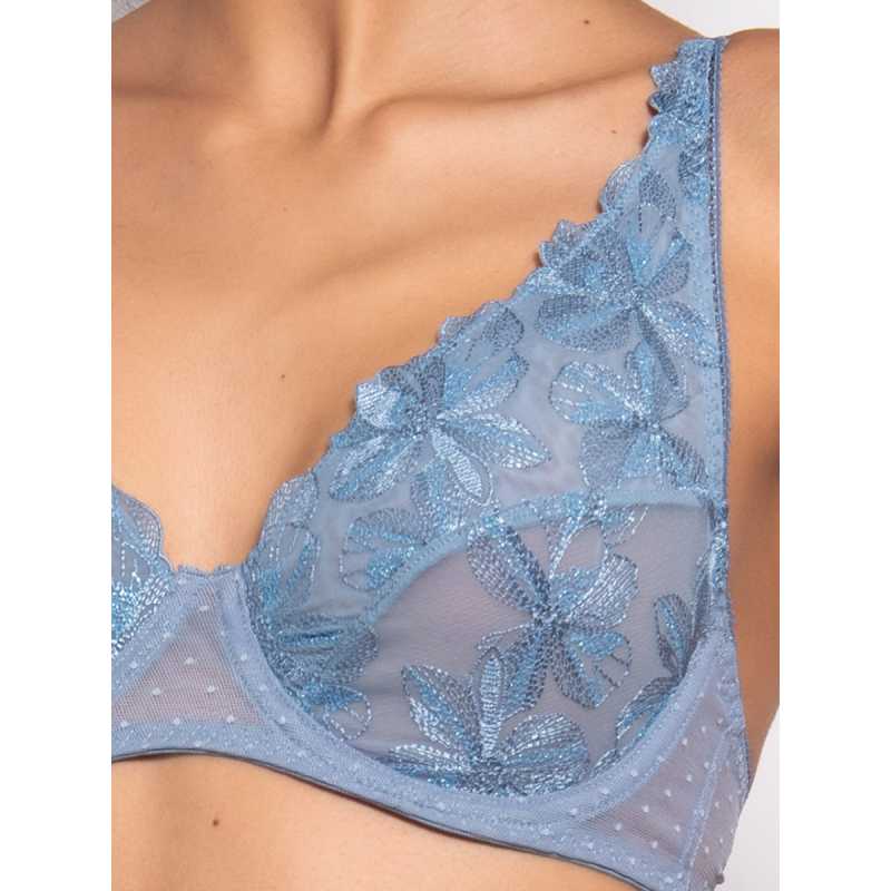 French Floral Lace Underwire Bra