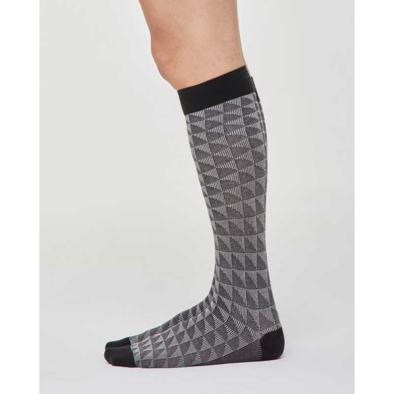 FURIO COTTON LONG SOCK WITH GEOMETRIC PATTERN