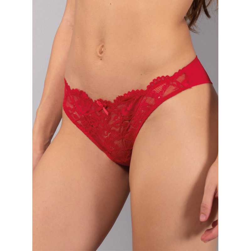 Lace and tulle brazilian brief