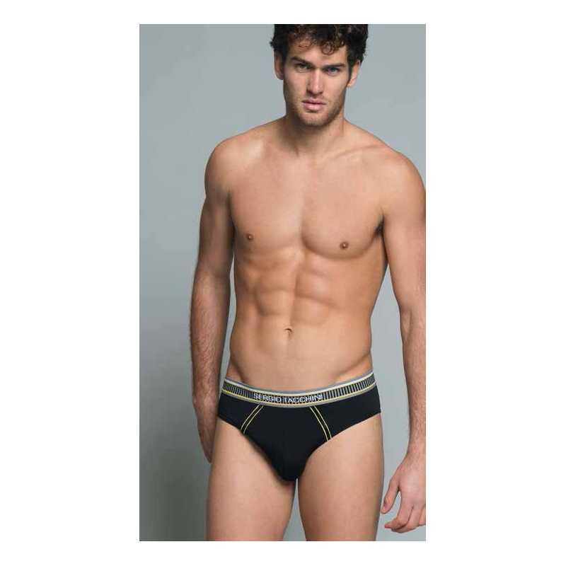 Man brief with color band