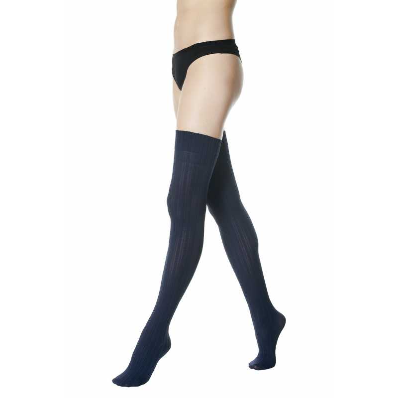 Opaque Stockings opaque Brenta blue knitting pattern