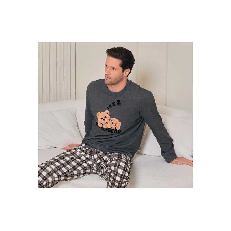 Pyjama Scozia in warm cotton interlock