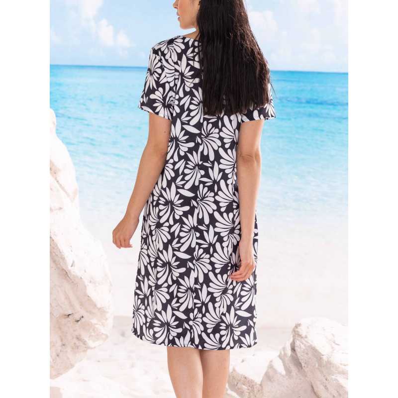 Short Sleeve Crew Neck Dress